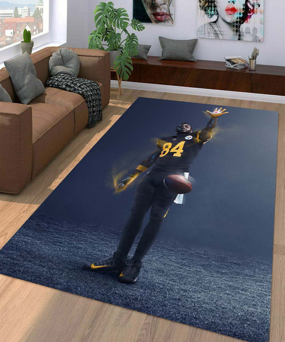 hand up the light football nfl Living room carpet rugs