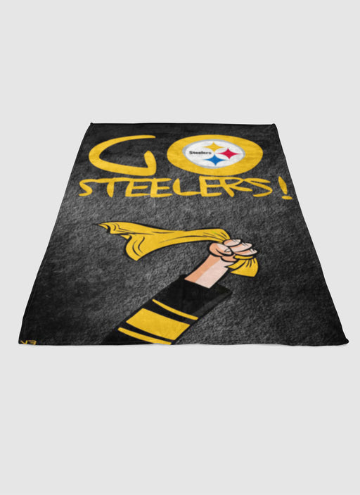 PITTSBURGH STEELERS GO STEELERS soft fleece blanket