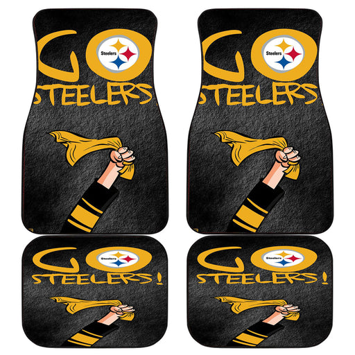 PITTSBURGH STEELERS GO STEELERS Car floor mats Universal fit