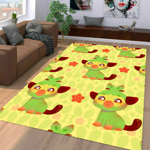 grookey species pokemon Living room carpet rugs