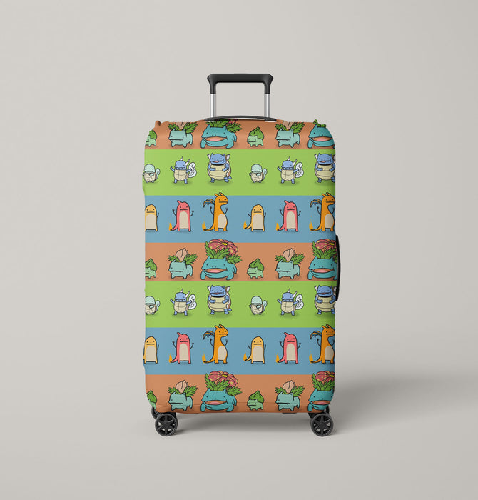 growing up monsters pokemon Luggage Cover | suitcase