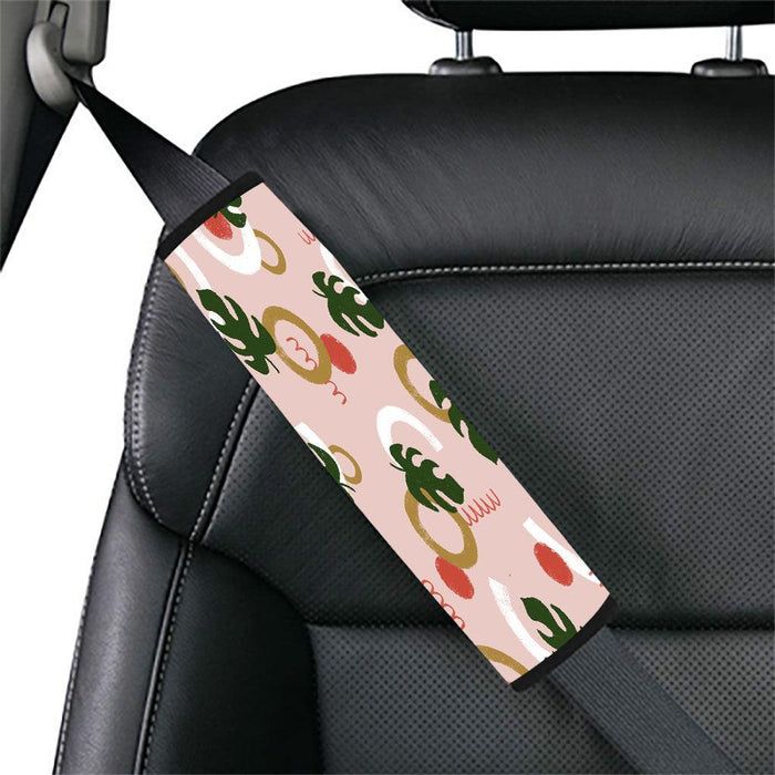 grunge brush shape floral pattern Car seat belt cover