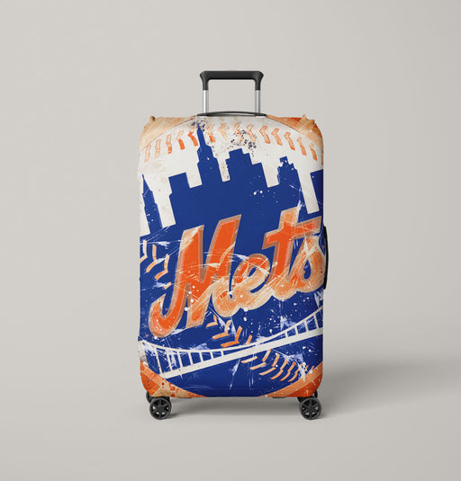 grunge new york mets logo Luggage Covers | Suitcase