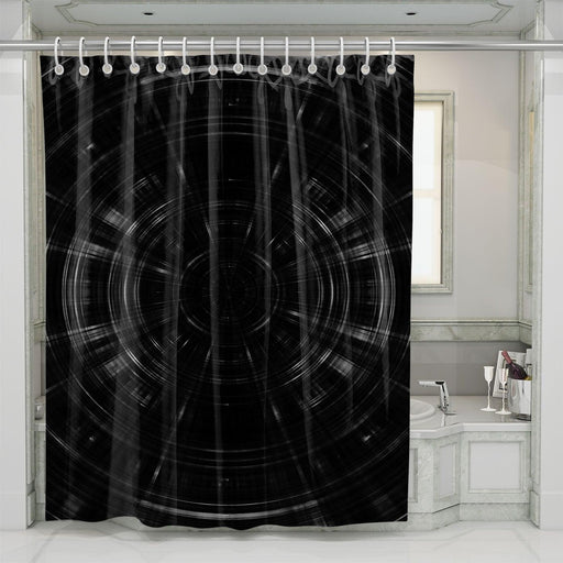 grunge circle line darkness shower curtains