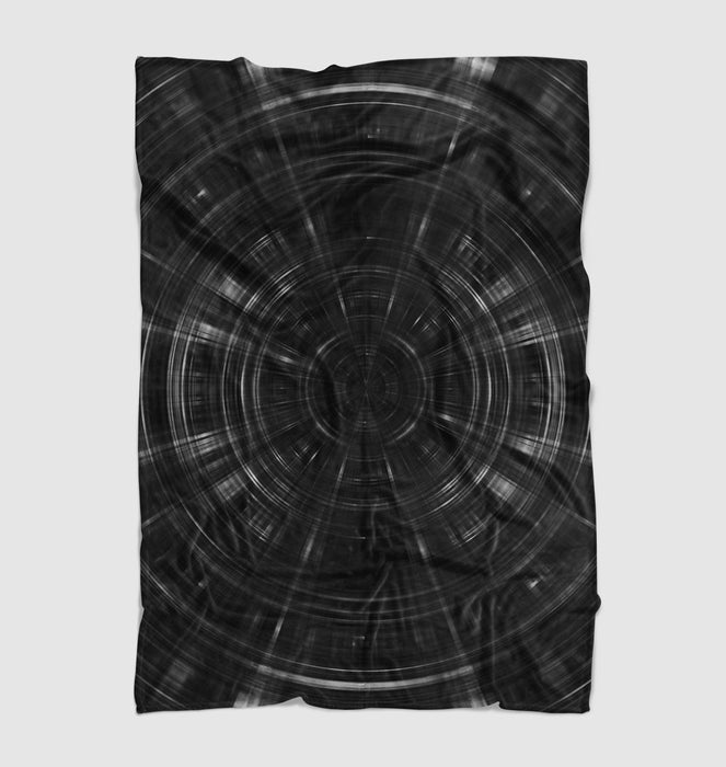 grunge circle line darkness Ultra soft fleece blanket