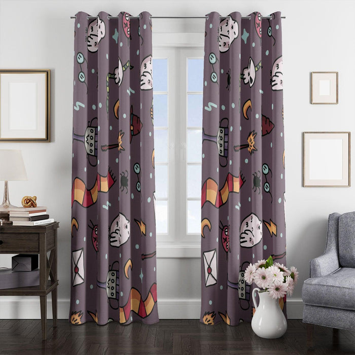 gryffindor and harry potter stuff window Curtain