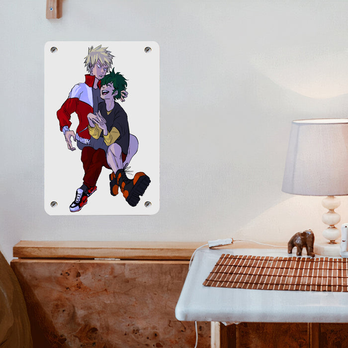 hard brush of midorya and bakugo streetwear Poster Metal print wall art