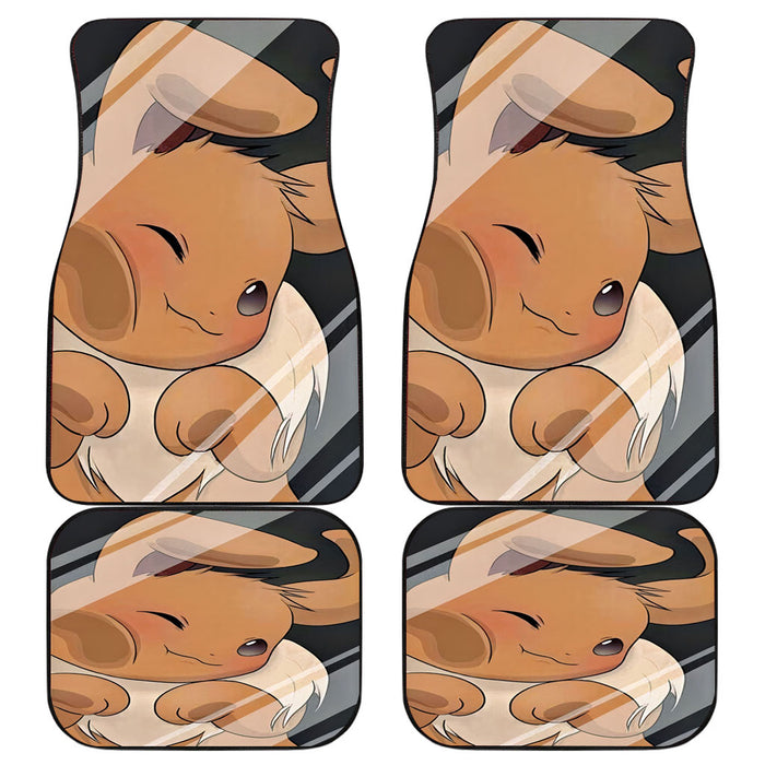 Pokemon Eevee Cute Face Car floor mats Universal fit