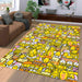 gudetama yellow illustration cartoon Living room carpet rugs