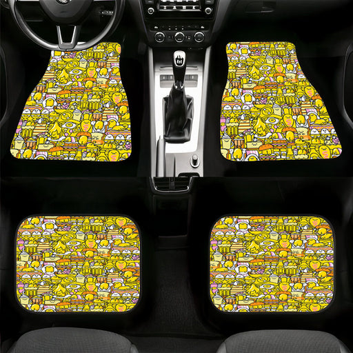 gudetama yellow illustration cartoon Car floor mats Universal fit