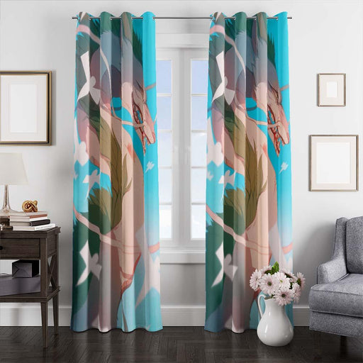 Haku spirited away window curtains