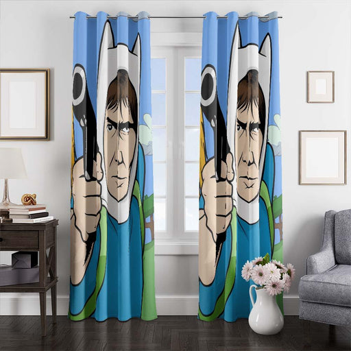 han solo star wars adventure time finn window curtains