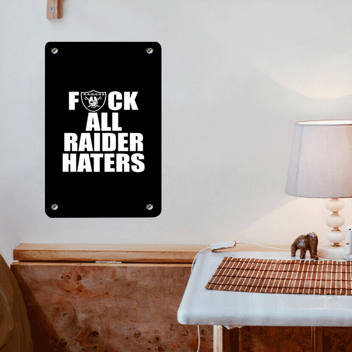 Hate all raider haters football Poster Metal print wall art