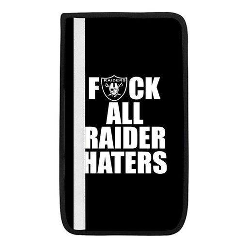 Hate all raider haters football Car seat belt cover