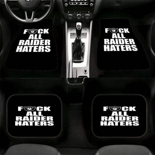 Hate all raider haters football Car floor mats Universal fit