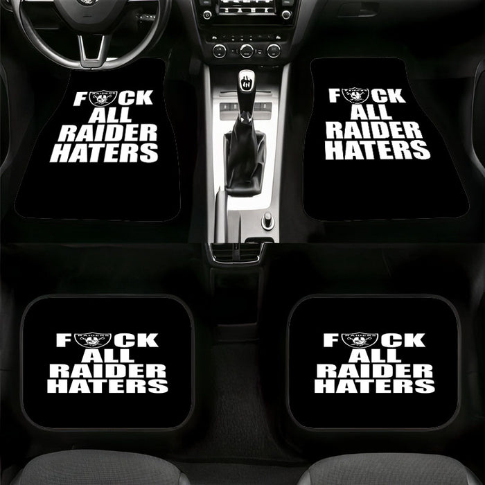 Hate all raider haters football Car floor mats Universal fit