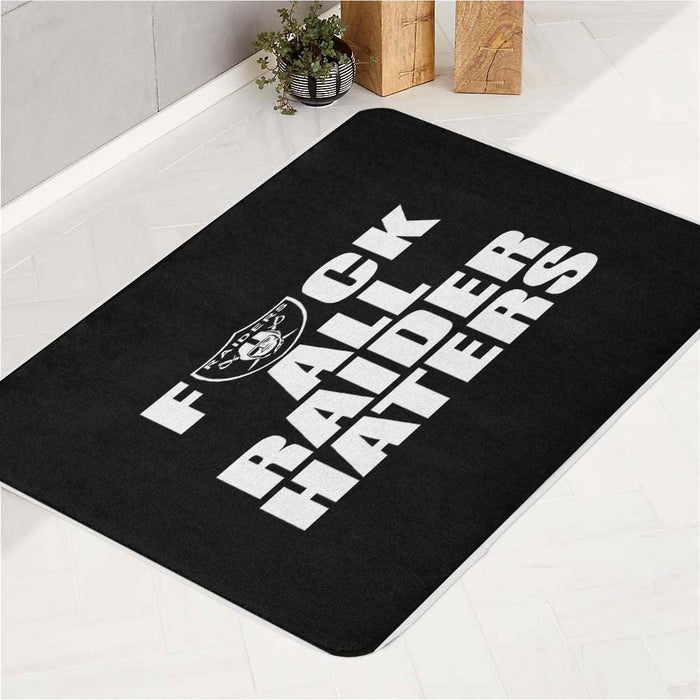 Hate all raider haters football bath rugs