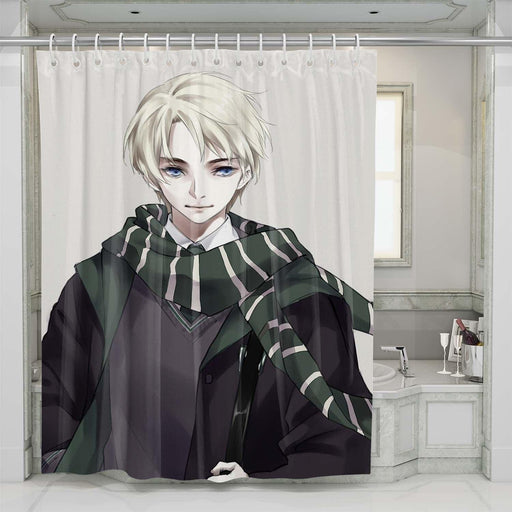 handsome draco malfoy shower curtains