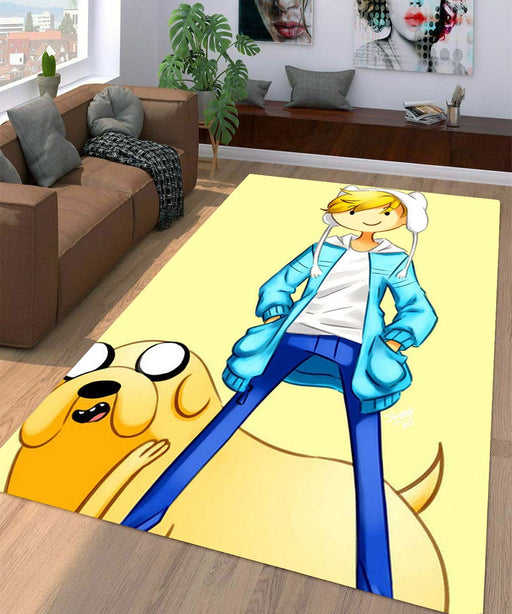 handsome finn adventure time Living room carpet rugs