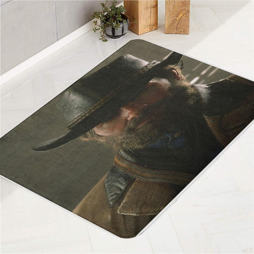 handsome arthur morgan red dead redemption 2 bath rugs