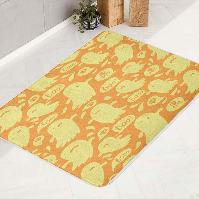 halloween ghost flat vector bath rugs