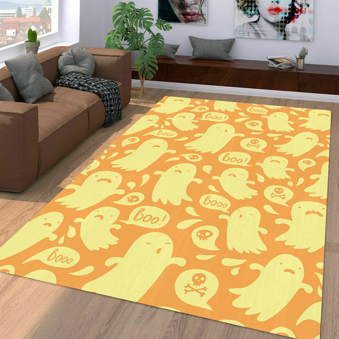 halloween ghost flat vector Living room carpet rugs