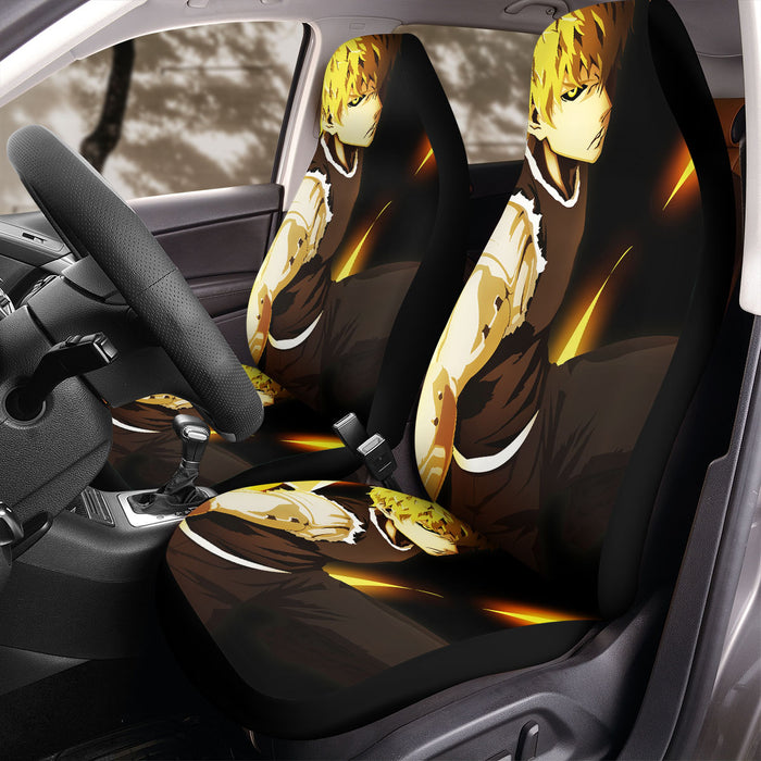 handsome genos character badass Car Seat Covers