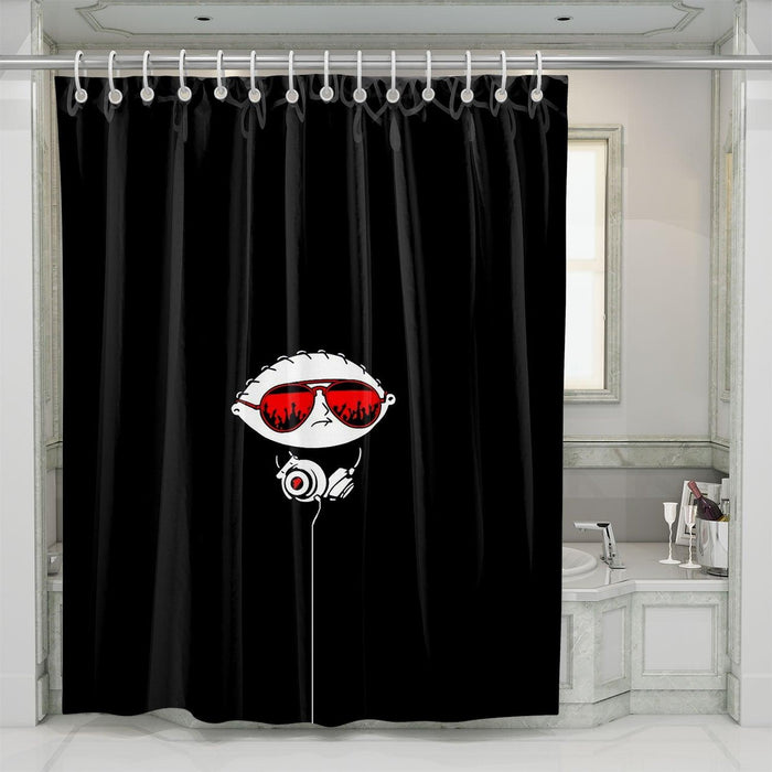 headphone family guy fired shower curtains