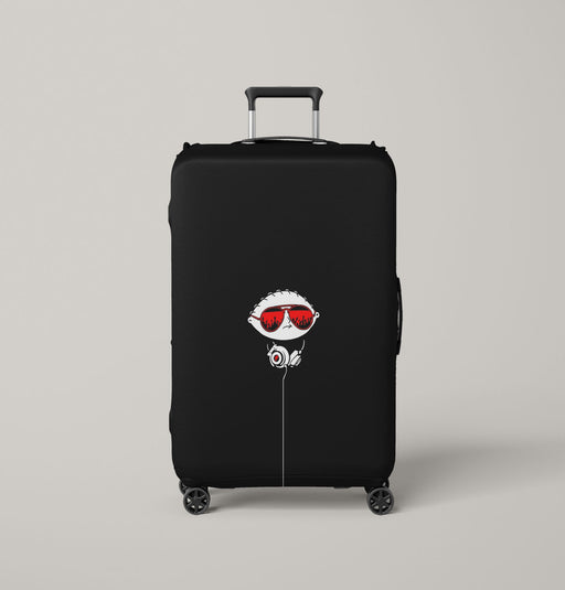 headphone family guy fired Luggage Covers | Suitcase