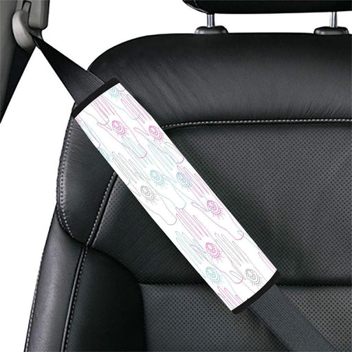 hand eyes blue pink white Car seat belt cover
