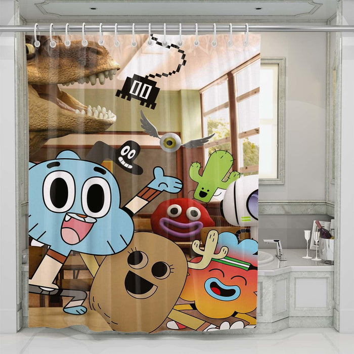 happiness the amazing world of gimball shower curtains