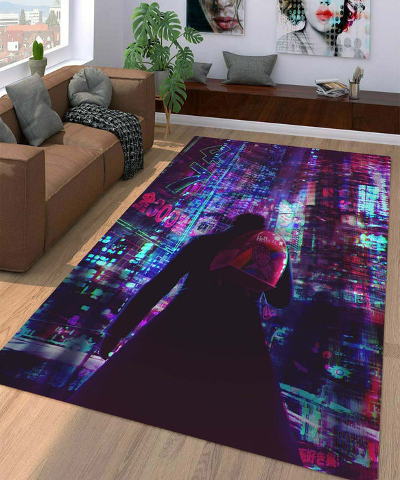 hello unicorn cyberpunk and altered carbon Living room carpet rugs