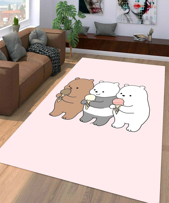 happiness we bare bears Living room carpet rugs