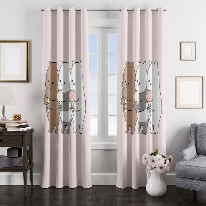 happiness we bare bears window curtains