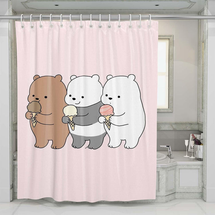 happiness we bare bears shower curtains