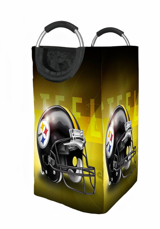 helmet of pittsburgh steelers yellow Laundry Hamper | Laundry Basket