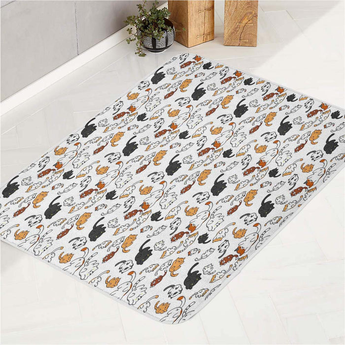 pusheen cat 2 bath rugs