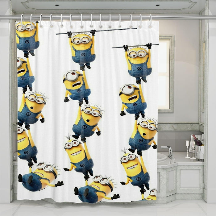 hanging minions animation movie shower curtains