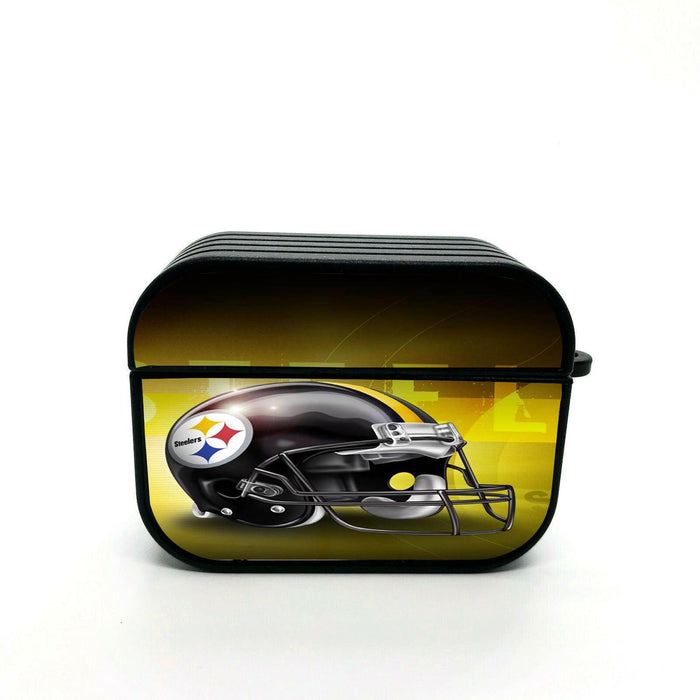 helmet of pittsburgh steelers yellow airpod case