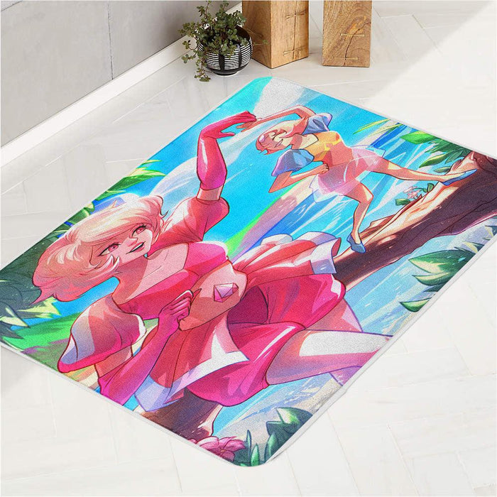 heaven pearl and pink diamond bath rugs