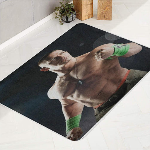 hefty john cena world wrestling entertainment bath rugs