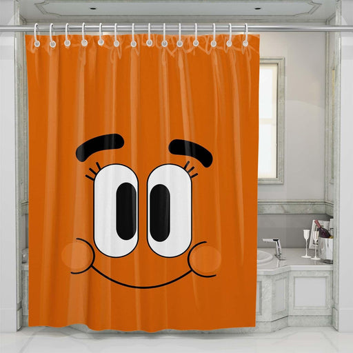 happy face the amazing world of gumball shower curtains