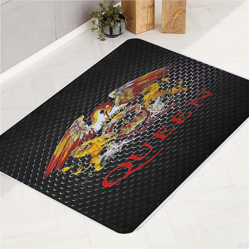 QUEEN BAND METAL LOGO bath rugs