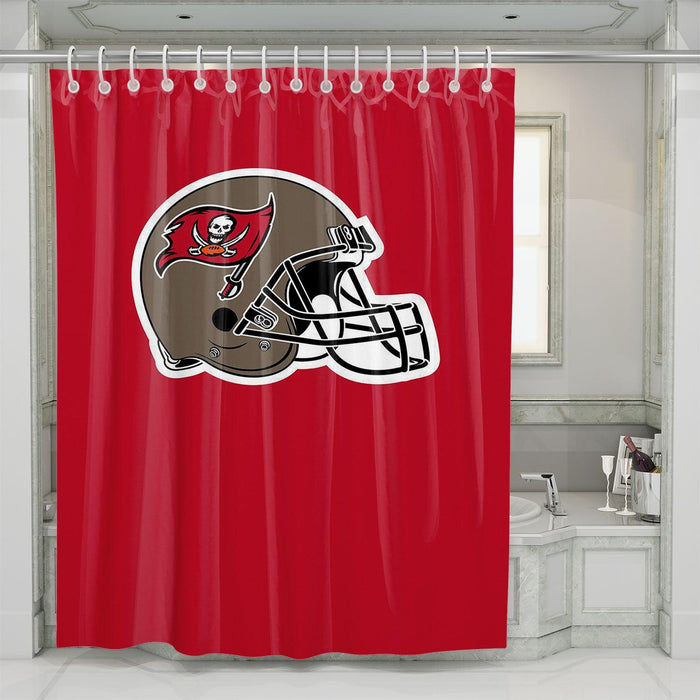 helmet of tampa bay buccaneers shower curtains