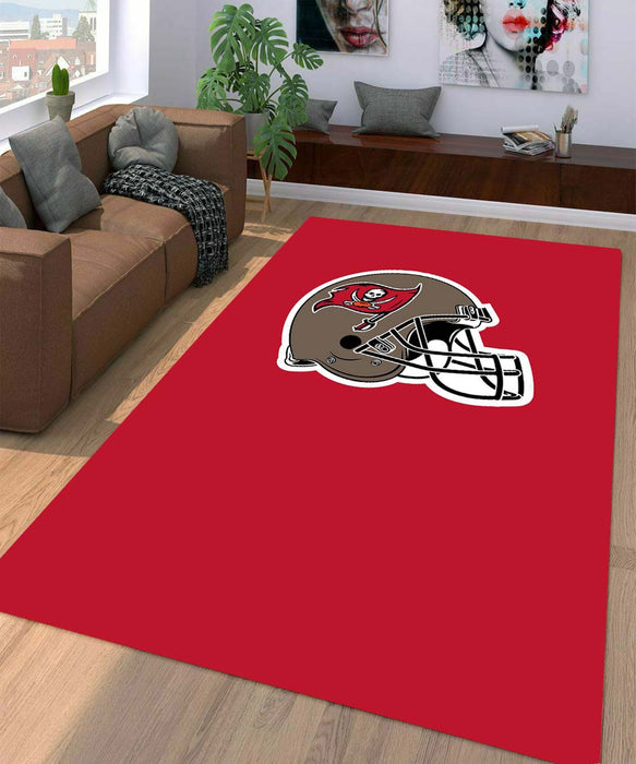 helmet of tampa bay buccaneers Living room carpet rugs