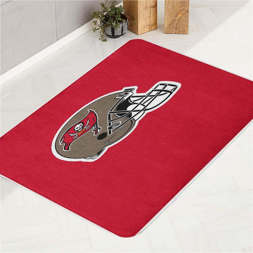 helmet of tampa bay buccaneers bath rugs