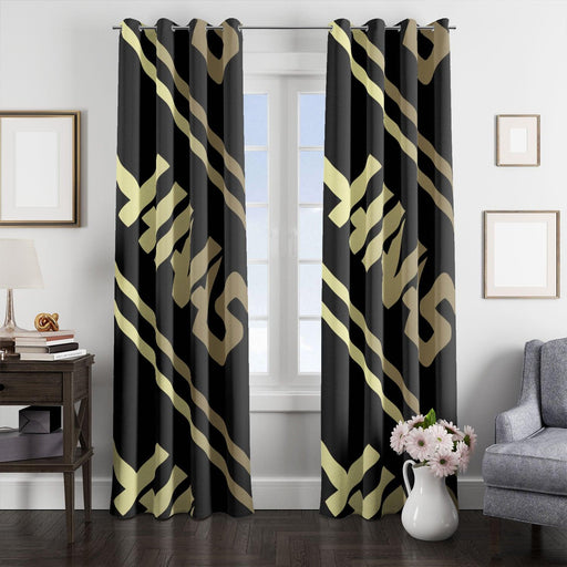 hans formula one gold window Curtain