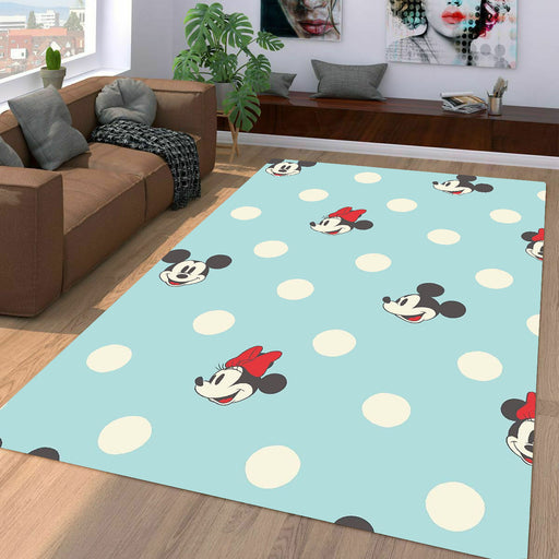 happy faces of mickey mouse Living room carpet rugs