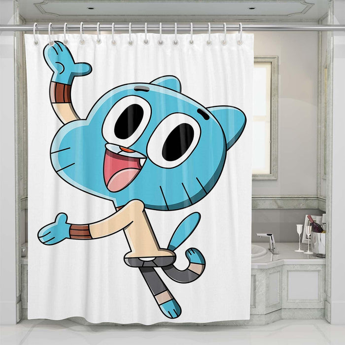 happy gimball shower curtains