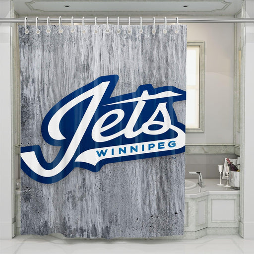 hets winnipeg team logo iced shower curtains